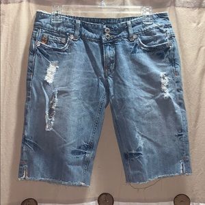 Holy Thigh Length Jean Shirt